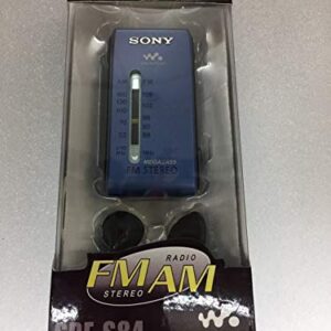 Sony SRF-S84 FM/AM Super Compact Radio Walkman with Sony MDR Fontopia Ear-Bud (Blue)