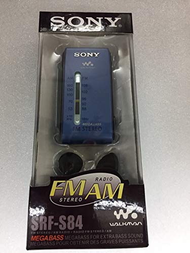 Sony SRF-S84 FM/AM Super Compact Radio Walkman with Sony MDR Fontopia Ear-Bud (Blue)