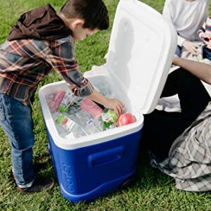 Igloo Ice Cube 60 Quart Roller Cooler , Ocean Blue