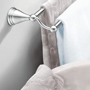 Moen Preston Collection Brushed Nickel 24-Inch Bathroom Single Towel Bar, Wall Mounted Hand or Body Towel Rack, DN8424BN