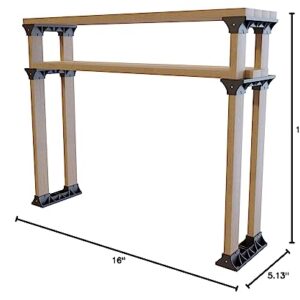 2x4basics 90124MI Custom Shelving and Storage System Shelflinks, Black, 6 Pack