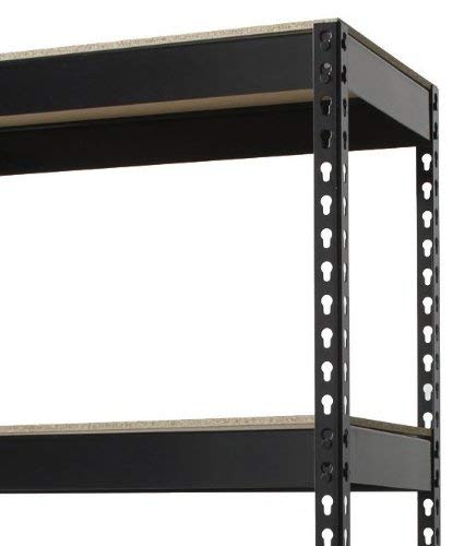 Hirsh Industries 3800 Series Shelving, 30" W x 16" D x 60" H, Black