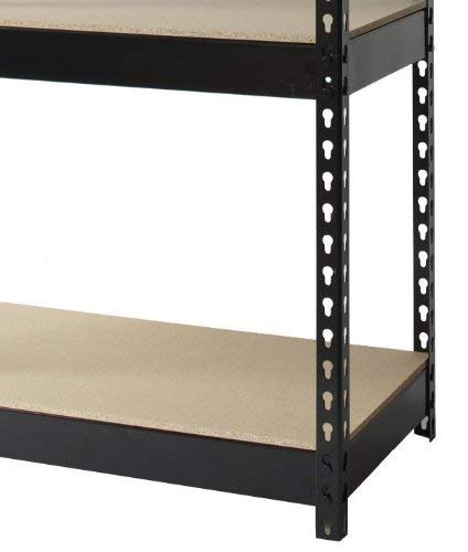 Hirsh Industries 3800 Series Shelving, 30" W x 16" D x 60" H, Black