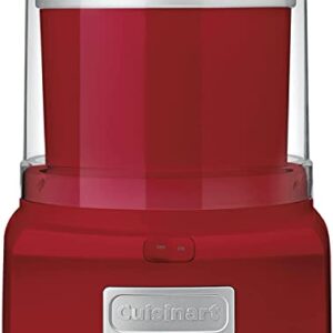 Cuisinart ICE-21RP1 1.5-Quart Frozen Yogurt, Ice Cream and Sorbet Maker, Double Insulated Freezer Bowl elminates the need for Ice and Makes Frozen Treats in 20 Minutes or Less, Red