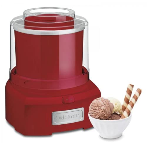 Cuisinart ICE-21RP1 1.5-Quart Frozen Yogurt, Ice Cream and Sorbet Maker, Double Insulated Freezer Bowl elminates the need for Ice and Makes Frozen Treats in 20 Minutes or Less, Red