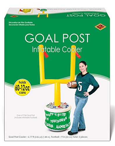 Beistle Goal Post 74” x 28” Holds Approx. 60 12oz. Cans – Inflatable, Drink Containers, Football Party Decorations, Game Day Coolers