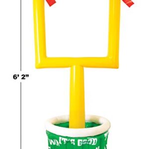 Beistle Goal Post 74” x 28” Holds Approx. 60 12oz. Cans – Inflatable, Drink Containers, Football Party Decorations, Game Day Coolers