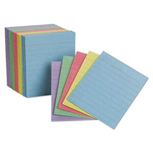 oxford mini ruled index cards, ruled, 3". x 2.5" , assorted colors, 200 ea