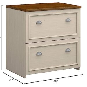 Bush Furniture Fairview Lateral File Cabinet in Antique White