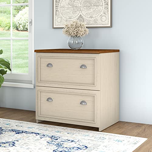 Bush Furniture Fairview Lateral File Cabinet in Antique White