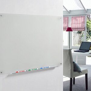 Audio-Visual Direct Frosted Glass Dry-Erase Board Set - 2' x 1.5' - Includes Hardware & Marker Tray (Non-Magnetic)