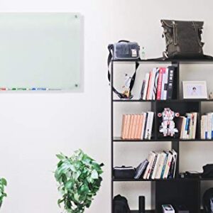 Audio-Visual Direct Frosted Glass Dry-Erase Board Set - 2' x 1.5' - Includes Hardware & Marker Tray (Non-Magnetic)