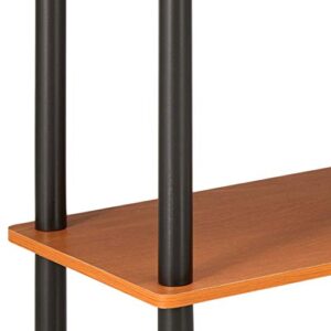 Furinno Turn-N-Tube 3-Tier Compact Multipurpose Shelf Display Rack, Light Cherry