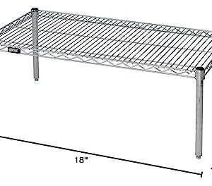 Quantum Storage Systems 183614PC Shelf Platform Rack, Chrome Finish, 18" W x 36" L x 14" H