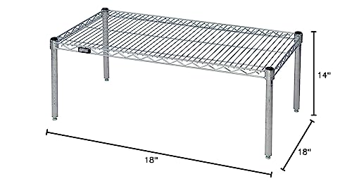 Quantum Storage Systems 183614PC Shelf Platform Rack, Chrome Finish, 18" W x 36" L x 14" H