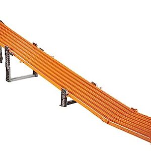 Hot Wheels Toy Car Track Set Super 6-Lane Raceway, 8Ft Track That Rolls Up for Storage, 6 1:64 Scale Cars