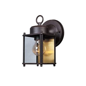 designers fountain 1161-rp porch outdoor wall lantern sconce, 8in h, rust patina