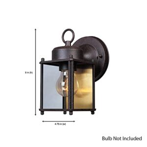 Designers Fountain 1161-RP Porch Outdoor Wall Lantern Sconce, 8in H, Rust Patina