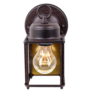 Designers Fountain 1161-RP Porch Outdoor Wall Lantern Sconce, 8in H, Rust Patina