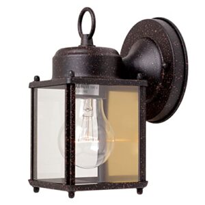 Designers Fountain 1161-RP Porch Outdoor Wall Lantern Sconce, 8in H, Rust Patina