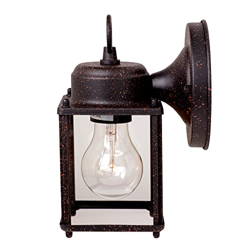 Designers Fountain 1161-RP Porch Outdoor Wall Lantern Sconce, 8in H, Rust Patina