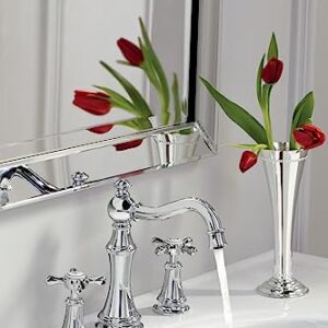 Moen Weymouth Chrome Two-Handle High-Arc Widespread Bathroom Faucet, Valve Sold Separately, TS42114, 0.5