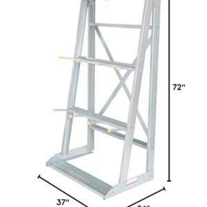 Vestil SR-V Floor Mounted Vertical Economical Material Rack, 37" Width, 72" Height, 24" Depth, 2000 lbs Capacity