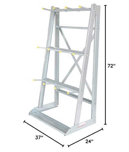 Vestil SR-V Floor Mounted Vertical Economical Material Rack, 37" Width, 72" Height, 24" Depth, 2000 lbs Capacity