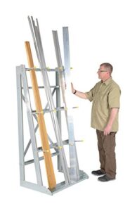 vestil sr-v floor mounted vertical economical material rack, 37" width, 72" height, 24" depth, 2000 lbs capacity