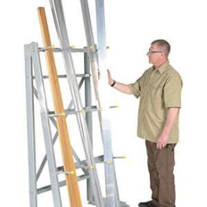 Vestil SR-V Floor Mounted Vertical Economical Material Rack, 37" Width, 72" Height, 24" Depth, 2000 lbs Capacity