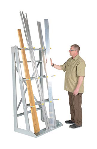 Vestil SR-V Floor Mounted Vertical Economical Material Rack, 37" Width, 72" Height, 24" Depth, 2000 lbs Capacity