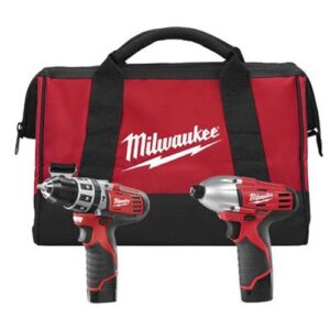 milwaukee 2497-22 m12 12v cordless lithium-ion 2-tool combo kit hammer drill & impact driver