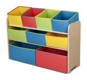 delta multi-color deluxe toy organizer with storage bins