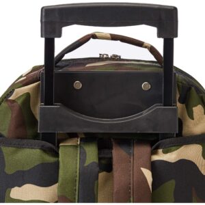 Rockland Double Handle Rolling Backpack, Camouflage, 17-Inch