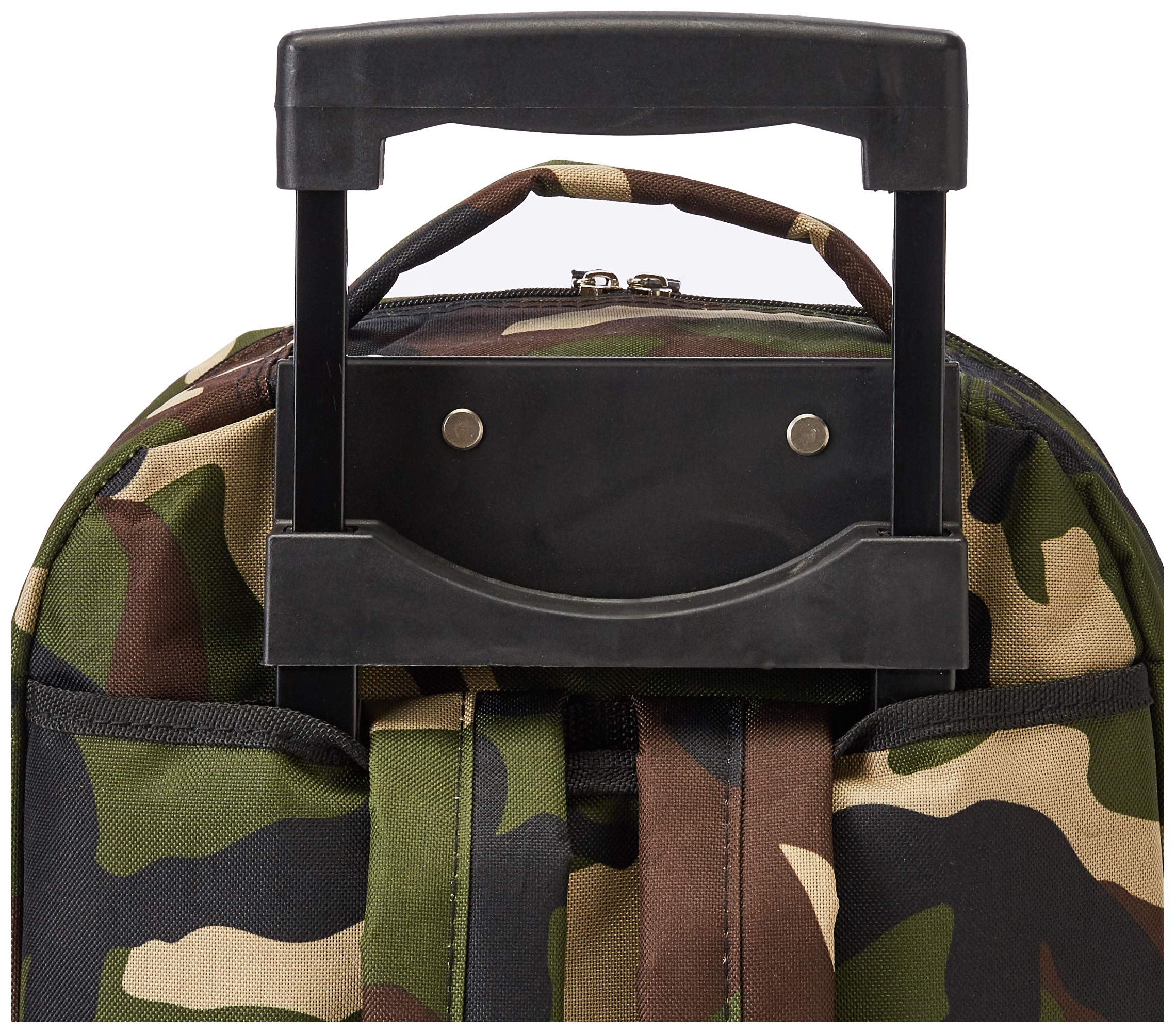 Rockland Double Handle Rolling Backpack, Camouflage, 17-Inch