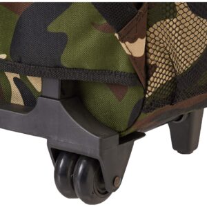 Rockland Double Handle Rolling Backpack, Camouflage, 17-Inch