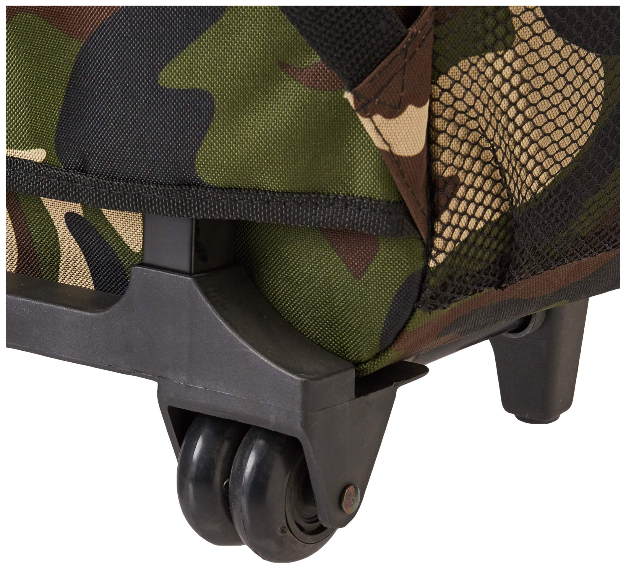 Rockland Double Handle Rolling Backpack, Camouflage, 17-Inch