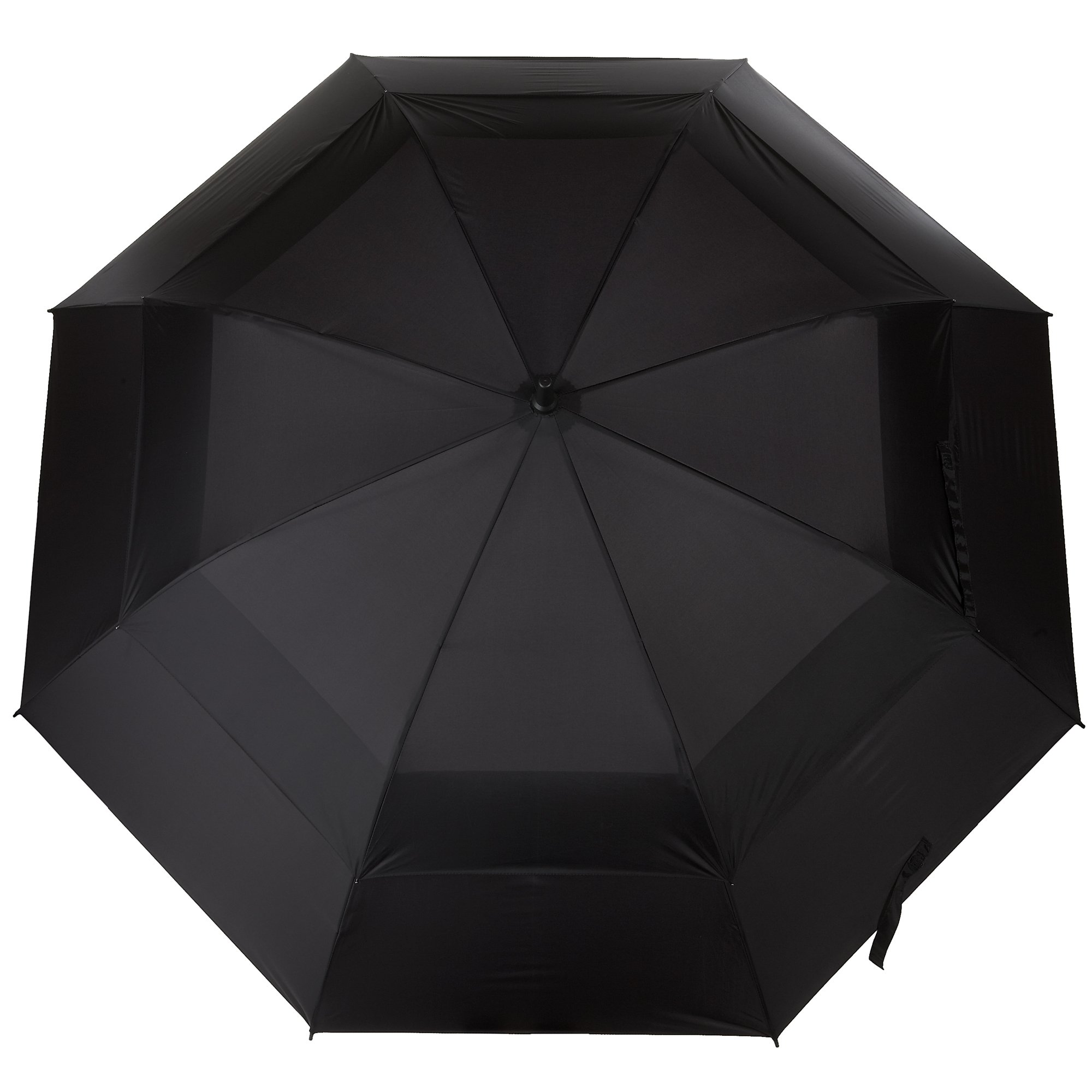 totes Automatic Open Extra Large Vented Canopy Golf Stick Umbrella, Black