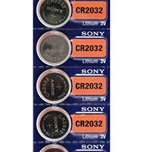 Sony CR2032 3V Lithium 2032 Coin Battery, 5 Pack