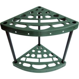 Trademark Home Garden Corner Rack That Holds 18 Yard Tools and Broom Holder-Garage Organizers and Storage by STO-Away, Dark Green