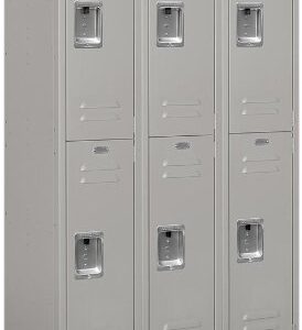 Salsbury Industries 62352GY-U Unassembled Standard Metal Locker with Double Tier, Gray