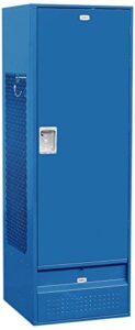 salsbury industries 71024bl-u solid door 6-feet high 24-inch deep unassembled standard gear metal locker, blue