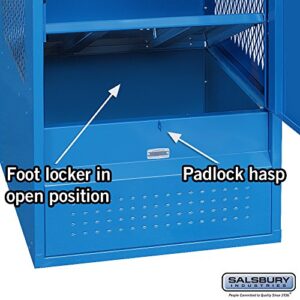 Salsbury Industries 71024BL-U Solid Door 6-Feet High 24-Inch Deep Unassembled Standard Gear Metal Locker, Blue