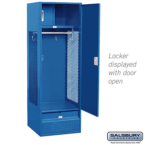 Salsbury Industries 71024BL-U Solid Door 6-Feet High 24-Inch Deep Unassembled Standard Gear Metal Locker, Blue