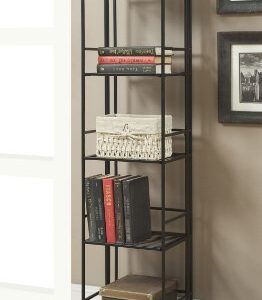 Convenience Concepts Designs2Go X-Tra Storage 5-Tier Folding Metal Shelf, Black