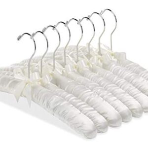 Whitmor 8PK Sat Blouse Hanger, 8 Count, Bone