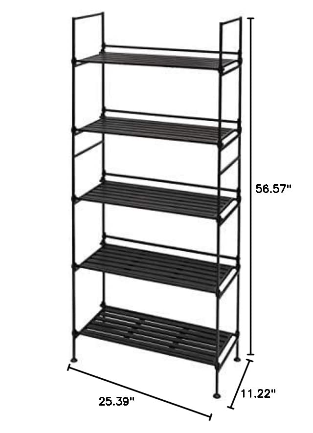 Neu Home Espresso 5 Tier Wide Free Standing Shelf