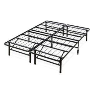 zinus smartbase tool-free assembly mattress foundation / 14 inch metal platform bed frame / no box spring needed / sturdy steel / underbed storage, queen