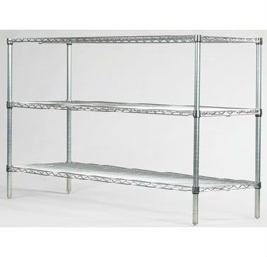 Omega Precision - 3 Shelf Chrome Wire Starter Unit: Qty(3) 14" Deep x 48" Wide Chrome Wire Shelves Qty(4) 36" High Chrome Posts