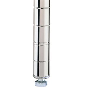 metro 74p metro site select chrome plated steel stationary post, 1" diameter x 74-5/8" height (pack of 4)